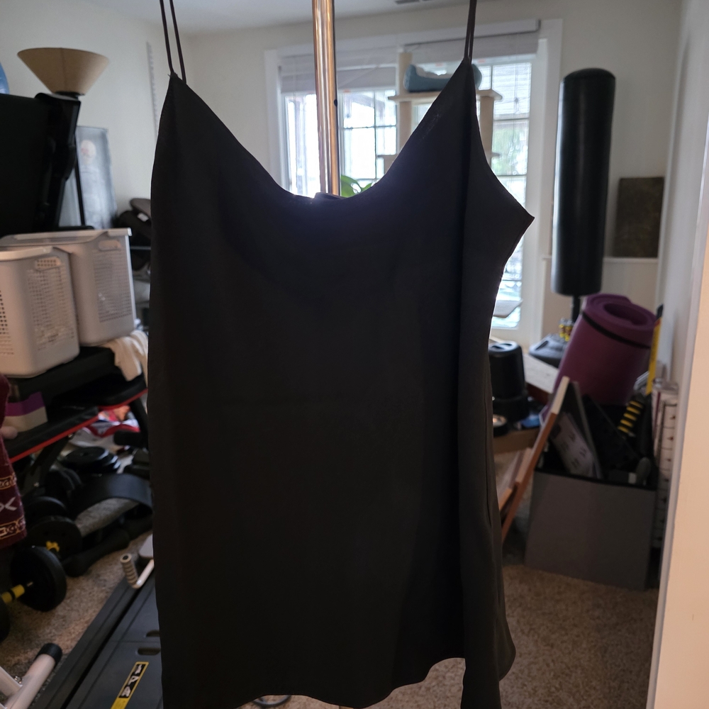 Theory Black Tank with Thin Straps